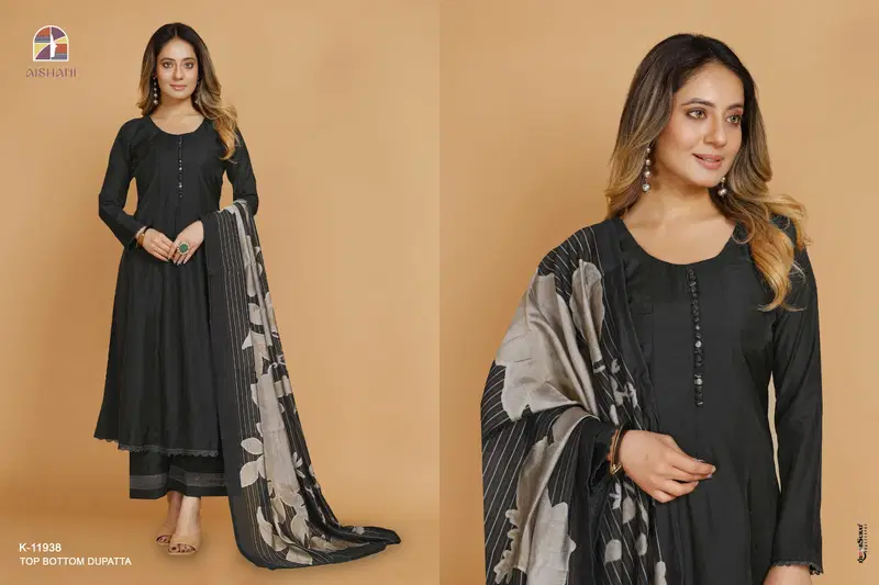 Aishani K 11932 To 12815 Dyed Anarkali Kurti With Bottom Dupatta Online Wholesale